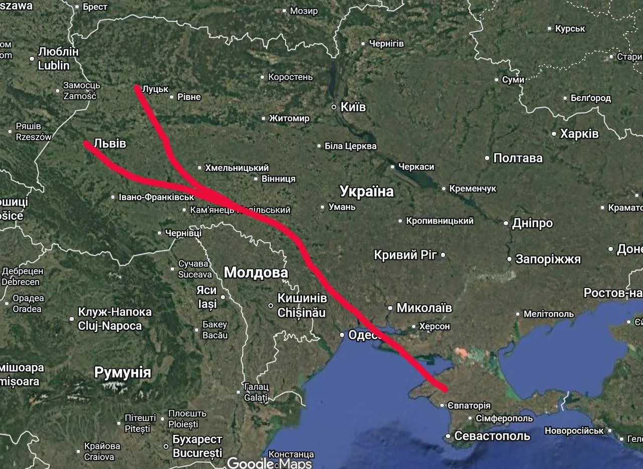 Image attached to Serhii Flash's Telegram post on Geran-4 jet drone flights to western Ukraine (Telegram / @serhii_flash)
