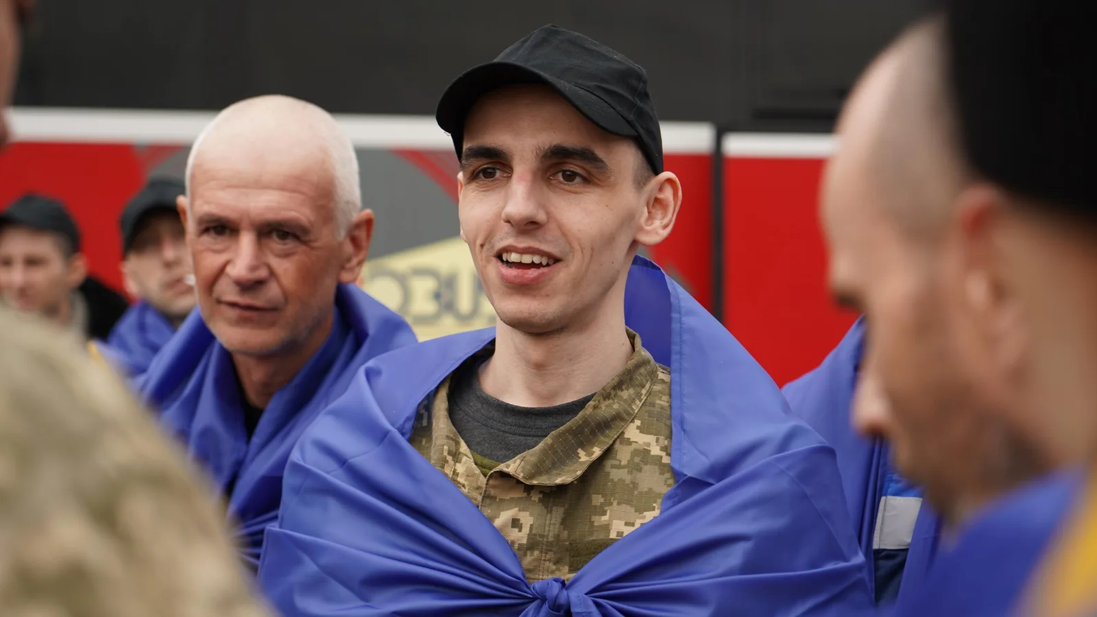Ukrainian prisoners of war freed in the 23 October 2026 exchange (photo: HUR Telegram channel)