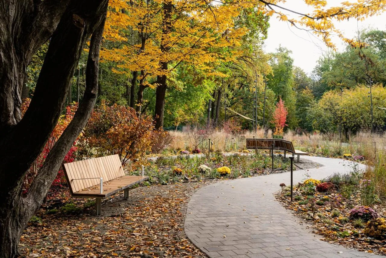 Therapeutic garden at VDNH exhibition centre in Kyiv, winner of a New European Bauhaus Prize (photo: VDNH, via Suspilne Culture Telegram)